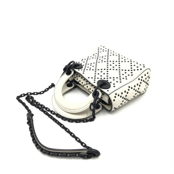 Christian Dior Lady Dior Studded Mini Chain Leather Shoulder Bag - Picture 7 of 11